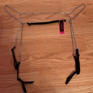 Rhinestone Garter Belt